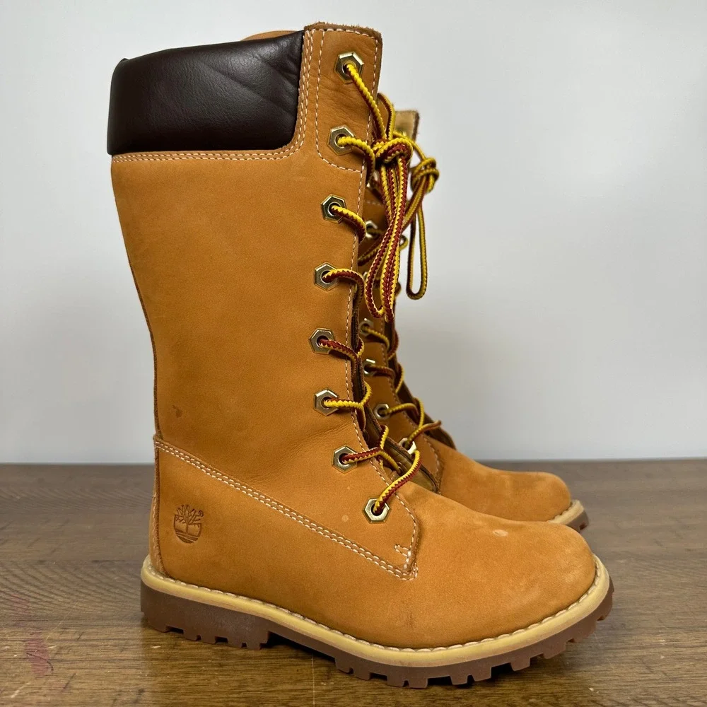 Timberland Boots Toddlers 11 Wheat Asphalt Trail Tall Zip Leather Hiking Winter
